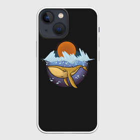 Чехол для iPhone 13 mini с принтом Whale in Ice в Новосибирске,  |  | dawn | depth | glaciers | mammal | ocean | sea | sunset | water | whale | вода | глубина | закат | кит | ледники | млекопитающее | море | океан | рассвет
