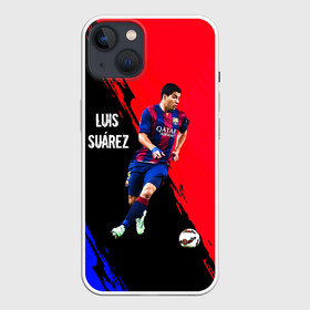 Чехол для iPhone 13 с принтом Луис Суарес в Новосибирске,  |  | atletico madrid | barcelona | football | luis suarez | sport | атлетико мадрид | барселона | гол | известные личности | испания | луис альберто суарес | луис суарес | мужчинам | спорт | спортсмены | уругвай | футболи