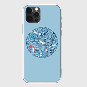 Чехол для iPhone 12 Pro Max с принтом Sea Circle в Новосибирске, Силикон |  | circle | fish | inhabitants | marine | ocean | sea | water | waves | вода | волны | жители | круг | море | морсие | морской | оитатели | океан | рыба