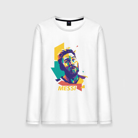 Мужской лонгслив хлопок с принтом Color Messi в Новосибирске, 100% хлопок |  | argentina | barca | barcelona | football | lionel | messi | spain | sport | аргентина | барса | барселона | гол | золотой мяч | игрок | испания | камп ноу | лионель | месси | мяч | спорт | тренер | футбол | чемпион |