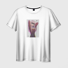 Мужская футболка 3D с принтом WorLd MirNy ERROR Зеро Ту в Новосибирске, 100% полиэфир | прямой крой, круглый вырез горловины, длина до линии бедер | darling in the franxx | random | world | zero two | милый во франксе | фраке