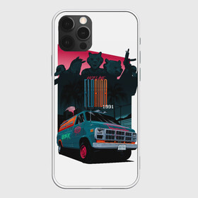 Чехол для iPhone 12 Pro с принтом Hotline Florida 1991 3D в Новосибирске, силикон | область печати: задняя сторона чехла, без боковых панелей | florida | hotline | hotline miami | грузовик | гусь | звери | зебра | медведь | надписи | розовый | тигр