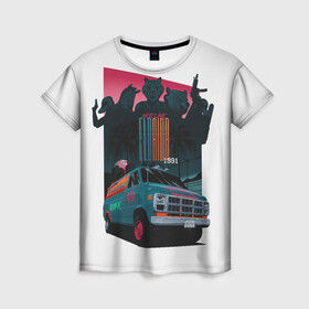 Женская футболка 3D с принтом Hotline Florida 1991 3D в Новосибирске, 100% полиэфир ( синтетическое хлопкоподобное полотно) | прямой крой, круглый вырез горловины, длина до линии бедер | florida | hotline | hotline miami | грузовик | гусь | звери | зебра | медведь | надписи | розовый | тигр
