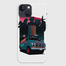 Чехол для iPhone 13 mini с принтом Hotline Florida 1991 3D в Новосибирске,  |  | florida | hotline | hotline miami | грузовик | гусь | звери | зебра | медведь | надписи | розовый | тигр