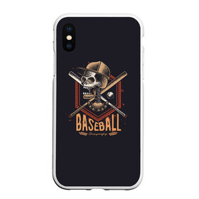 Чехол для iPhone XS Max матовый с принтом BASEBALL в Новосибирске, Силикон | Область печати: задняя сторона чехла, без боковых панелей | a game | ball | baseball | baseball championship | baseball club | baseball league | bat | competition | sport | team | бейсбол | бейсбольная бита | бейсбольная лига | бейсбольный клуб | бита | игра | мяч | соревнования | спорт | чемпионат по бе