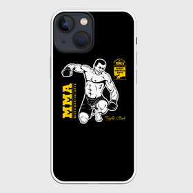 Чехол для iPhone 13 mini с принтом ММА в Новосибирске,  |  | bellator | boxing | fight club | mixed martial arts | ufc | айкидо | беллатор | боевые искусства | боец | бойцовский клуб | бокс | борьба | джиу джитсу | дзюдо | единоборства | карате | кикбоксинг | мма | муай тай | прайд
