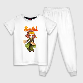 Детская пижама хлопок с принтом Suki в Новосибирске, 100% хлопок |  брюки и футболка прямого кроя, без карманов, на брюках мягкая резинка на поясе и по низу штанин
 | aang | appa | avatar | avatar the last airbender | azula | iroh | katara | momo | sokka | toph | zuko | аанг | аватар | аватар легенда об аанге | азула | дядя айро | зуко | катара | сокка | тоф