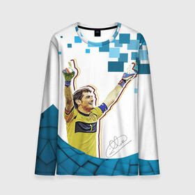 Мужской лонгслив 3D с принтом Iker Casillas в Новосибирске, 100% полиэстер | длинные рукава, круглый вырез горловины, полуприлегающий силуэт | casillas | football | iker | iker casillas | porto | real | real madrid | vdkarsvet | икер | икер касильяс | касильяс | потру | реал | реал мадрид | футбол