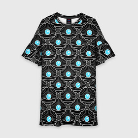 Детское платье 3D с принтом Жемчужина моря в Новосибирске, 100% полиэстер | прямой силуэт, чуть расширенный к низу. Круглая горловина, на рукавах — воланы | cute | ocean spirit | pattern | pearl | дух океана | жемчуг | жемчужина | моллюск | море | паттерн | раковина | ракушка | ракушки