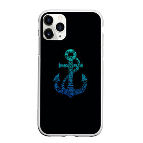 Чехол для iPhone 11 Pro Max матовый с принтом Navy. Anchor в Новосибирске, Силикон |  | Тематика изображения на принте: anchor | fish | gradient | marine | mermaid | navy | ocean | octopus | sailor | sea | shark | ship | skull | treasure | whale | акула | градиент | кит | корабль | море | морской | моряк | океан | осьминог | русалка | рыба | сокровище | 