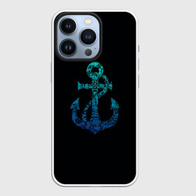 Чехол для iPhone 13 Pro с принтом Navy. Anchor в Новосибирске,  |  | Тематика изображения на принте: anchor | fish | gradient | marine | mermaid | navy | ocean | octopus | sailor | sea | shark | ship | skull | treasure | whale | акула | градиент | кит | корабль | море | морской | моряк | океан | осьминог | русалка | рыба | сокровище | 