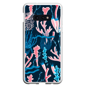Чехол для Samsung S10E с принтом Подводный мир в Новосибирске, Силикон | Область печати: задняя сторона чехла, без боковых панелей | colorful | coral | deep | sea | seamless | seaweed | водоросли | глубокий | коралл | красочный | паттерн | подводный мир