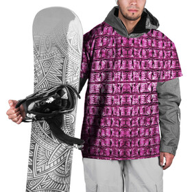 Накидка на куртку 3D с принтом Pink Alligator в Новосибирске, 100% полиэстер |  | Тематика изображения на принте: alligator | crocodile | leather | scales | skin
