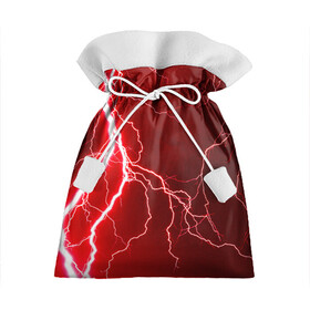 Подарочный 3D мешок с принтом Red Lightning в Новосибирске, 100% полиэстер | Размер: 29*39 см | energy | fire | lightning | storm | thunder