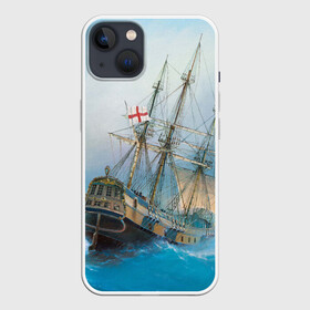 Чехол для iPhone 13 с принтом The Sea Devil в Новосибирске,  |  | ocean | sea | ship | summer | волны | океан | парусник