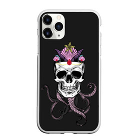 Чехол для iPhone 11 Pro матовый с принтом Octo-Queen в Новосибирске, Силикон |  | abyss | crown | depth | ocean | octopus | queen | sea | shell | skull | water | вода | глубина | королева | корона | море | океан | осьминог | пучина | ракушка | череп