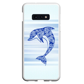 Чехол для Samsung S10E с принтом Дельфин в Новосибирске, Силикон | Область печати: задняя сторона чехла, без боковых панелей | cute | dolphin | два дельфина | дельфин | дельфин в море | дельфинами | милый | мир | подводный