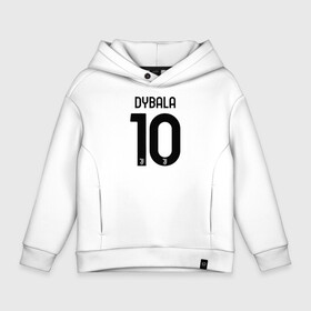 Детское худи Oversize хлопок с принтом Dybala 10 номер Ювентус в Новосибирске, френч-терри — 70% хлопок, 30% полиэстер. Мягкий теплый начес внутри —100% хлопок | боковые карманы, эластичные манжеты и нижняя кромка, капюшон на магнитной кнопке | 10 | ac milan | champions | fifa | juve | juventus | juvi | paulo dybala | soccer | uefa | дубала | лига чемпионов | номер | пауло дибала | сборная аргентины | спорт | уефа | фифа | фк | футбол | футболист | футбольный клуб | 