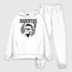 Мужской костюм хлопок OVERSIZE с принтом Juventus Paulo Dybala в Новосибирске,  |  | 10 | ac milan | champions | fifa | juve | juventus | juvi | paulo dybala | soccer | uefa | дубала | лига чемпионов | номер | пауло дибала | сборная аргентины | спорт | уефа | фифа | фк | футбол | футболист | футбольный клуб | 