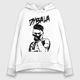 Женское худи Oversize хлопок с принтом DYBALA Juventus жест в Новосибирске, френч-терри — 70% хлопок, 30% полиэстер. Мягкий теплый начес внутри —100% хлопок | боковые карманы, эластичные манжеты и нижняя кромка, капюшон на магнитной кнопке | 10 | ac milan | champions | fifa | juve | juventus | juvi | paulo dybala | soccer | uefa | дубала | лига чемпионов | номер | пауло дибала | сборная аргентины | спорт | уефа | фифа | фк | футбол | футболист | футбольный клуб | 