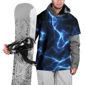 Накидка на куртку 3D с принтом Energy Waves в Новосибирске, 100% полиэстер |  | energy | glow | light | neon | waves