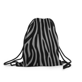 Рюкзак-мешок 3D с принтом Zebra Camouflage в Новосибирске, 100% полиэстер | плотность ткани — 200 г/м2, размер — 35 х 45 см; лямки — толстые шнурки, застежка на шнуровке, без карманов и подкладки | animal | blackandwhite | camouflage | stripes | zebra