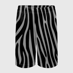 Детские спортивные шорты 3D с принтом Zebra Camouflage в Новосибирске,  100% полиэстер
 | пояс оформлен широкой мягкой резинкой, ткань тянется
 | Тематика изображения на принте: animal | blackandwhite | camouflage | stripes | zebra