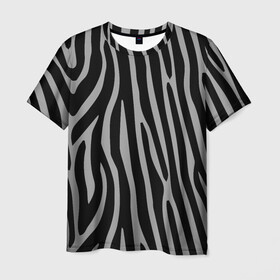 Мужская футболка 3D с принтом Zebra Camouflage в Новосибирске, 100% полиэфир | прямой крой, круглый вырез горловины, длина до линии бедер | animal | blackandwhite | camouflage | stripes | zebra