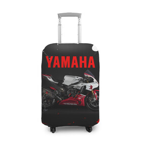 Чехол для чемодана 3D с принтом YAMAHA [004] в Новосибирске, 86% полиэфир, 14% спандекс | двустороннее нанесение принта, прорези для ручек и колес | moto | yamaha | мотоцикл | ямана | ямаха