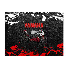 Обложка для студенческого билета с принтом YAMAHA [004] в Новосибирске, натуральная кожа | Размер: 11*8 см; Печать на всей внешней стороне | Тематика изображения на принте: moto | yamaha | мотоцикл | ямана | ямаха