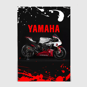 Постер с принтом YAMAHA [004] в Новосибирске, 100% бумага
 | бумага, плотность 150 мг. Матовая, но за счет высокого коэффициента гладкости имеет небольшой блеск и дает на свету блики, но в отличии от глянцевой бумаги не покрыта лаком | moto | yamaha | мотоцикл | ямана | ямаха