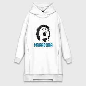 Платье-худи хлопок с принтом Maradona Scream в Новосибирске,  |  | argentina | maradona | messi | sport | аргентина | гол | диего | марадона | месси | мяч | рука бога | спорт | футбол | чемпион