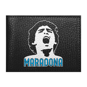 Обложка для студенческого билета с принтом Maradona Scream в Новосибирске, натуральная кожа | Размер: 11*8 см; Печать на всей внешней стороне | argentina | maradona | messi | sport | аргентина | гол | диего | марадона | месси | мяч | рука бога | спорт | футбол | чемпион