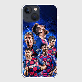 Чехол для iPhone 13 mini с принтом Месси и Суарес в Новосибирске,  |  | lionel messi | luis suarez | luis surez | madrid | барселона | лионель месси | луис альберто суарес | мадрид | фк | футбол | футбольный клуб