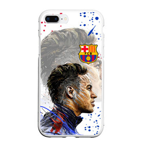 Чехол для iPhone 7Plus/8 Plus матовый с принтом НЕЙМАР / NEYMAR / БАРСЕЛОНА в Новосибирске, Силикон | Область печати: задняя сторона чехла, без боковых панелей | barcelona. | football | neymar | paris saint germain football club | sport | uefa | барселона | неймар | неймар да силва сантос жуниор | пари сен жермен | псж | сборная бразилии | спорт | уефа | футбол