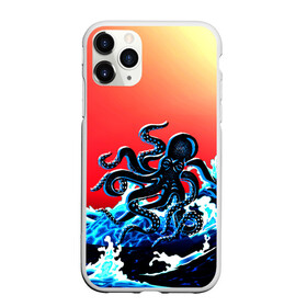 Чехол для iPhone 11 Pro Max матовый с принтом Кракен в Море | Градиент в Новосибирске, Силикон |  | animal | beast | fade | kraken | monster | moon | ocean | octopus | sea | water | waves | вода | волны | градиент | животные | звери | кракен | луна | монстр | море | океан | осьминог | рыбы | щупальца