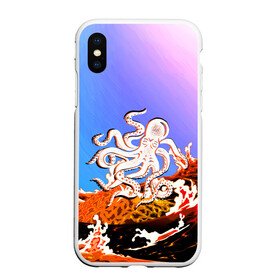 Чехол для iPhone XS Max матовый с принтом Осьминог в Лаве | Градиент в Новосибирске, Силикон | Область печати: задняя сторона чехла, без боковых панелей | animal | beast | fade | kraken | monster | moon | ocean | octopus | sea | water | waves | вода | волны | градиент | животные | звери | кракен | лава | луна | монстр | море | небо | огонь | океан | осьминог | рыбы | щупальца