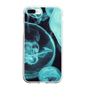 Чехол для iPhone 7Plus/8 Plus матовый с принтом Медуза в Новосибирске, Силикон | Область печати: задняя сторона чехла, без боковых панелей | medusa | животные | медузы | мир | подводный | рыбы | щупальца