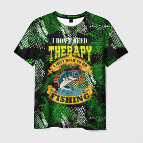 Мужская футболка 3D с принтом Трофейная рыбалка на карпа в Новосибирске, 100% полиэфир | прямой крой, круглый вырез горловины, длина до линии бедер | fish | карп | лето | отдых | поклев | рыба | рыбалка | рыболов | спиннинг | удилище | удочка