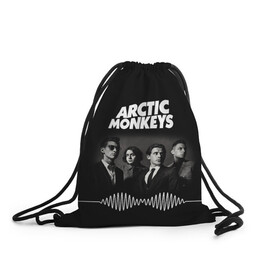 Рюкзак-мешок 3D с принтом arctic monkeys в Новосибирске, 100% полиэстер | плотность ткани — 200 г/м2, размер — 35 х 45 см; лямки — толстые шнурки, застежка на шнуровке, без карманов и подкладки | Тематика изображения на принте: alex turner | arctic monkeys | britain | great | indie | rock | алекс тернер | арктик монкейс | инди | рок