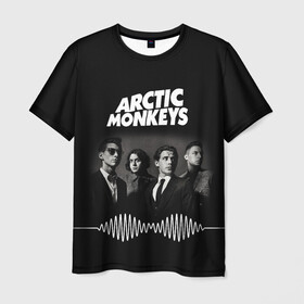 Мужская футболка 3D с принтом arctic monkeys в Новосибирске, 100% полиэфир | прямой крой, круглый вырез горловины, длина до линии бедер | alex turner | arctic monkeys | britain | great | indie | rock | алекс тернер | арктик монкейс | инди | рок