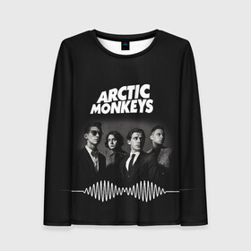 Женский лонгслив 3D с принтом arctic monkeys в Новосибирске, 100% полиэстер | длинные рукава, круглый вырез горловины, полуприлегающий силуэт | Тематика изображения на принте: alex turner | arctic monkeys | britain | great | indie | rock | алекс тернер | арктик монкейс | инди | рок