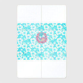 Магнитный плакат 2Х3 с принтом Русалочка и цветы в Новосибирске, Полимерный материал с магнитным слоем | 6 деталей размером 9*9 см | Тематика изображения на принте: flowers | mermaid | морская | русалка | русалочка | ундина | цветы