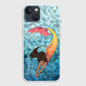 Чехол для iPhone 13 с принтом Русалка | Подводный мир (Z) в Новосибирске,  |  | mermaid | naiad | nymph | rusalka | ведява | водяница | восточнославянская мифология | дух | лесовица | мифология | морская дева | нимфа | подводный мир | русал | русалии | русалка | русалочка | ундина | фараонка