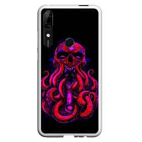 Чехол для Honor P Smart Z с принтом Череп Осьминог Octopus Skull в Новосибирске, Силикон | Область печати: задняя сторона чехла, без боковых панелей | animal | beast | kraken | monster | ocean | octopus | sea | skull | water | waves | вода | животные | звери | кракен | монстр | море | океан | осьминог | рыбы | череп | щупальца