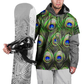 Накидка на куртку 3D с принтом peacock в Новосибирске, 100% полиэстер |  | pavonine | peacock | peafowl | plumage | павлин
