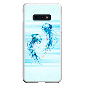 Чехол для Samsung S10E с принтом Медузы в Новосибирске, Силикон | Область печати: задняя сторона чехла, без боковых панелей | jellyfish | medusa | жители | медуза | медузы | морские | океан