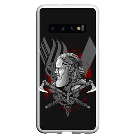 Чехол для Samsung Galaxy S10 с принтом Vikings Art в Новосибирске, Силикон | Область печати: задняя сторона чехла, без боковых панелей | viking | vikings | альфред великий | аслауг | викинг | викинги | конунг | лагерта | один | рагнар лодброк | сериал | сериалы | харальд