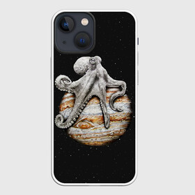 Чехол для iPhone 13 mini с принтом Planetary Octopus в Новосибирске,  |  | galaxy | jupiter | octopus | planet | space | stars | stellar | sun | system | галактика | звездная | звезды | космос | осьминог | планета | система | солнце | юпитер