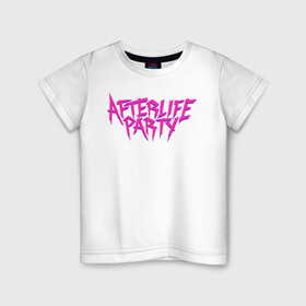Детская футболка хлопок с принтом Afterlife Party в Новосибирске, 100% хлопок | круглый вырез горловины, полуприлегающий силуэт, длина до линии бедер | fortnite | gamers | games | music | party | вечеринка | джей бавлин | игры | королевская битва | фортнайт